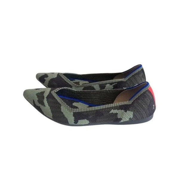 Rothy’s The Point Flat size 7 in Green Camo - Picture 5 of 9